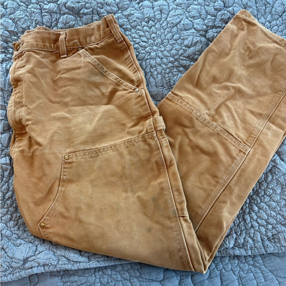 Carhartt Brown Duck Canvas Carpenter Pants - Picture 3 of 8